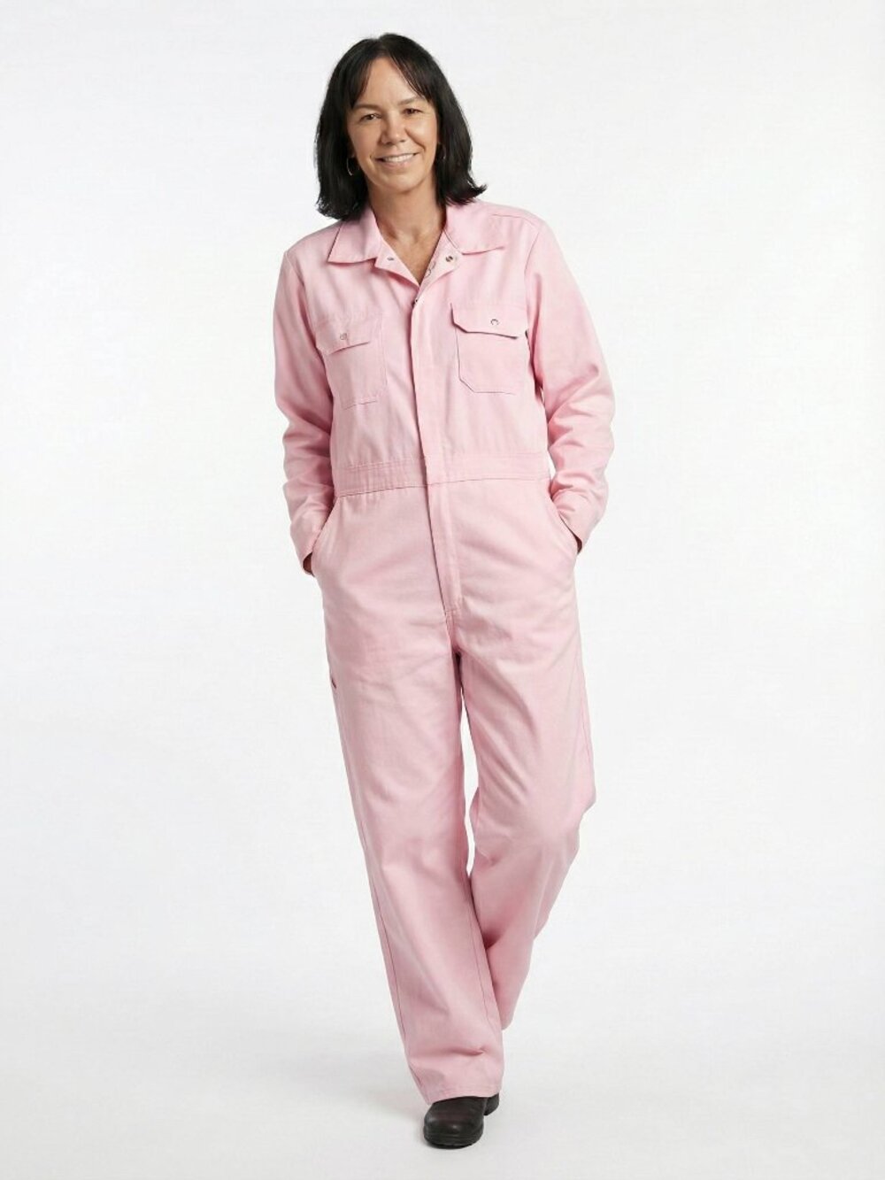 Big Al Pink Fitted Coveralls – Barbie Mechanic Halloween Costume - Pink - XL